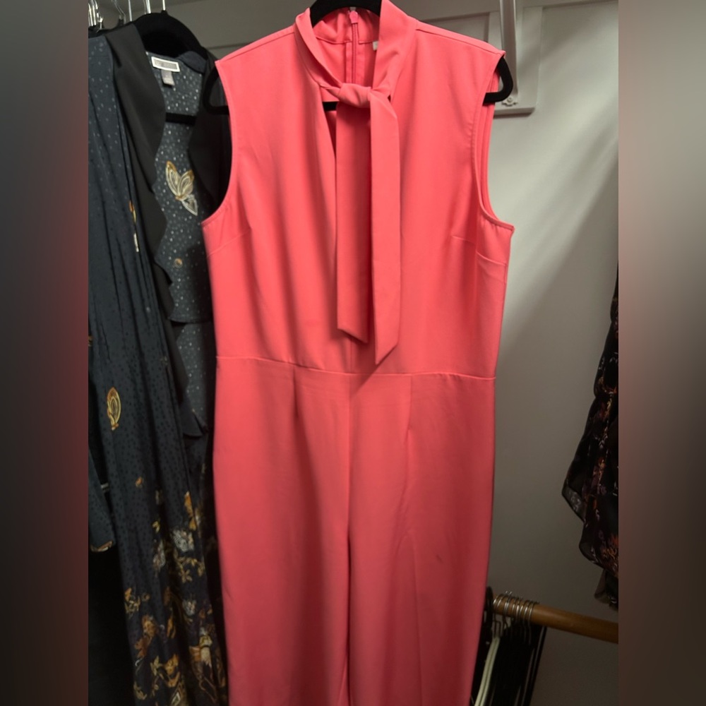 New York and Company pink jumpsuit size 14